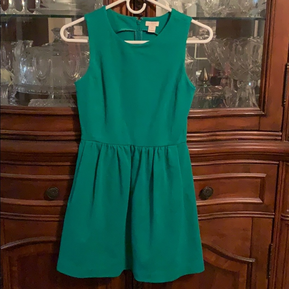 J crew green dress size xs petite